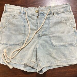 Free People Light Blue Denim Women's Shorts